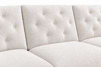 Canapé d’Angle en Velours Beige avec Méridienne et Coffre de Rangement 281 × 86 × 71  cm