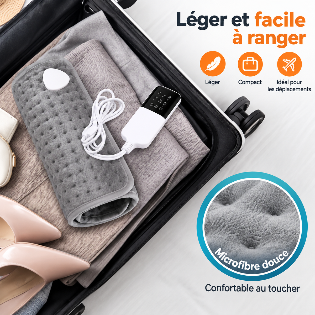 Coussin Chauffant Électrique Multifonction – 60 × 30 cm