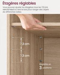 Banc à Chaussures avec Assise Rembourrée et 9 Compartiments